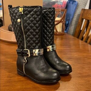 Michael Kors Kendra black Boots Shoes new Toddlers Girls Size 6